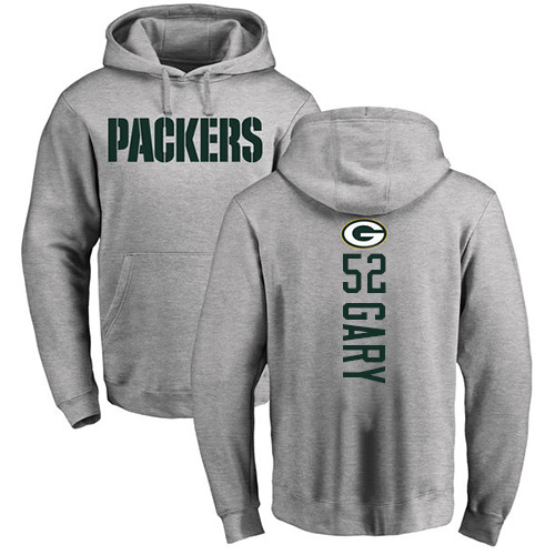 Men Green Bay Packers Ash #52 Gary Rashan Backer Nike NFL Pullover Hoodie Sweatshirts